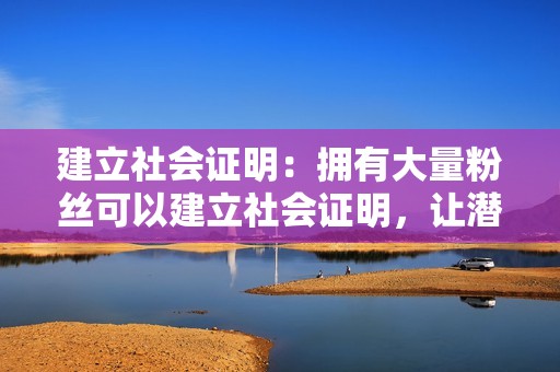 建立社会证明：拥有大量粉丝可以建立社会证明，让潜在粉丝相信你的内容值得关注。