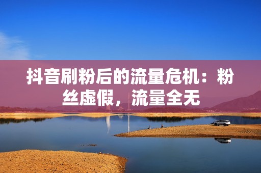 抖音刷粉后的流量危机：粉丝虚假，流量全无