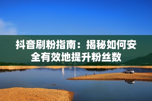 抖音刷粉指南：揭秘如何安全有效地提升粉丝数