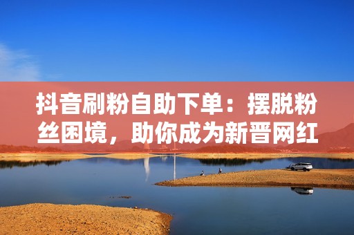 抖音刷粉自助下单：摆脱粉丝困境，助你成为新晋网红