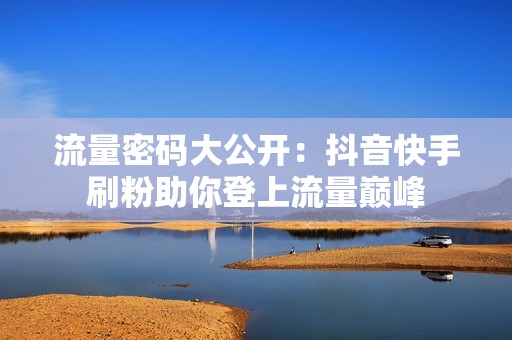 流量密码大公开：抖音快手刷粉助你登上流量巅峰