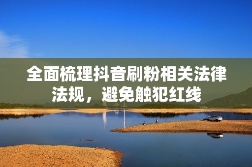 全面梳理抖音刷粉相关法律法规，避免触犯红线