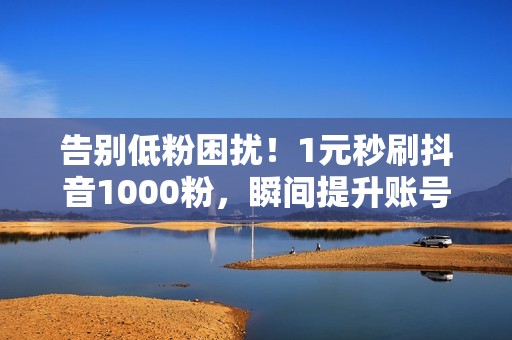 告别低粉困扰！1元秒刷抖音1000粉，瞬间提升账号影响力