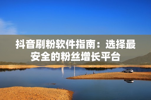 抖音刷粉软件指南：选择最安全的粉丝增长平台