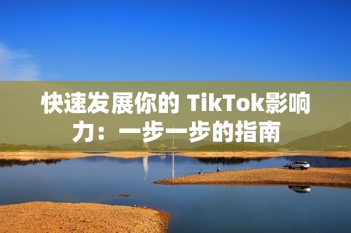 快速发展你的 TikTok影响力：一步一步的指南