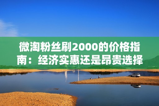 微淘粉丝刷2000的价格指南：经济实惠还是昂贵选择？