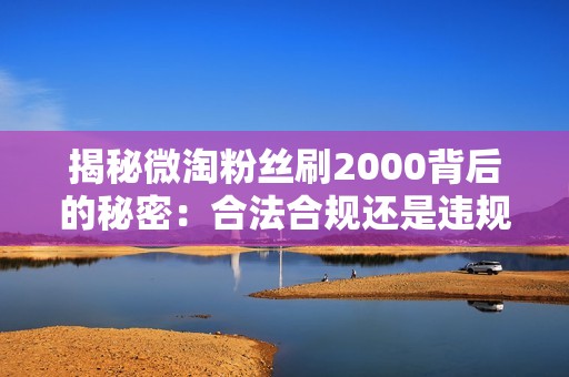 揭秘微淘粉丝刷2000背后的秘密：合法合规还是违规操作？