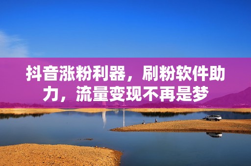 抖音涨粉利器，刷粉软件助力，流量变现不再是梦