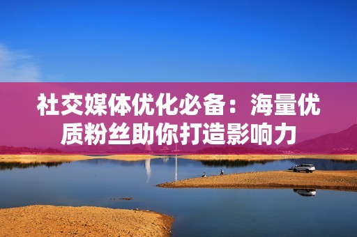 社交媒体优化必备：海量优质粉丝助你打造影响力