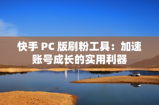 快手 PC 版刷粉工具：加速账号成长的实用利器