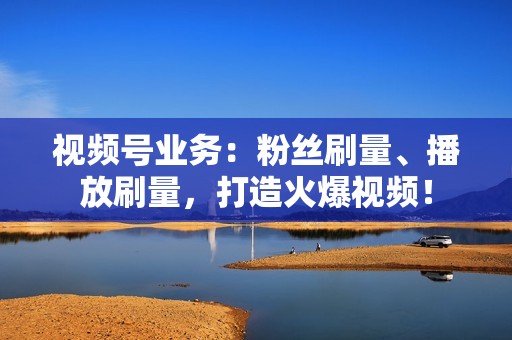 视频号业务：粉丝刷量、播放刷量，打造火爆视频！