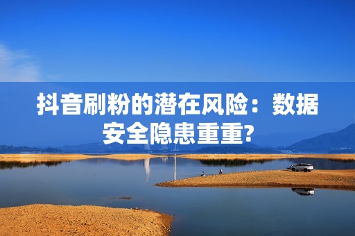 抖音刷粉的潜在风险：数据安全隐患重重?