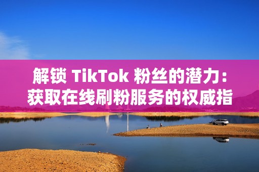 解锁 TikTok 粉丝的潜力：获取在线刷粉服务的权威指南