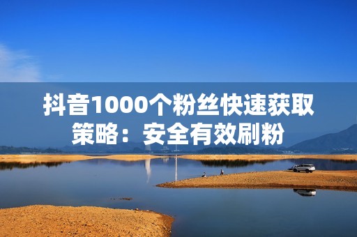 抖音1000个粉丝快速获取策略：安全有效刷粉