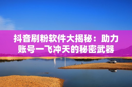 抖音刷粉软件大揭秘：助力账号一飞冲天的秘密武器