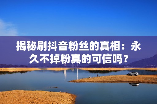 揭秘刷抖音粉丝的真相：永久不掉粉真的可信吗？