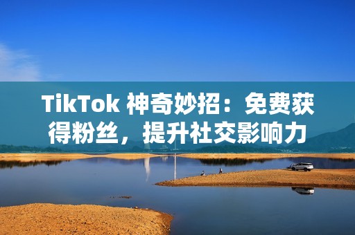 TikTok 神奇妙招：免费获得粉丝，提升社交影响力