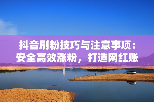 抖音刷粉技巧与注意事项：安全高效涨粉，打造网红账号