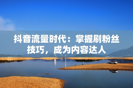 抖音流量时代：掌握刷粉丝技巧，成为内容达人