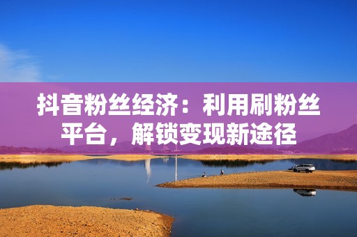 抖音粉丝经济：利用刷粉丝平台，解锁变现新途径