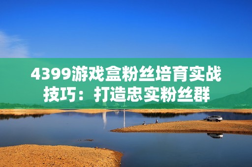 4399游戏盒粉丝培育实战技巧：打造忠实粉丝群