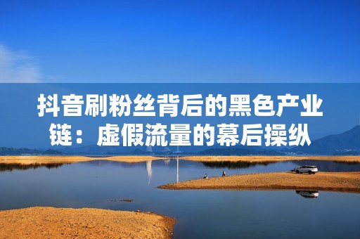 抖音刷粉丝背后的黑色产业链：虚假流量的幕后操纵