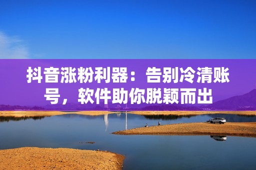 抖音涨粉利器：告别冷清账号，软件助你脱颖而出