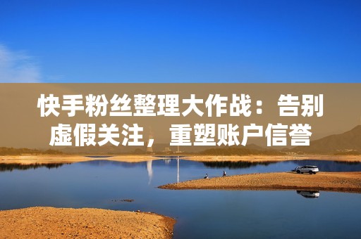 快手粉丝整理大作战：告别虚假关注，重塑账户信誉