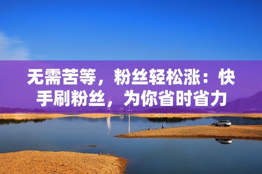 无需苦等，粉丝轻松涨：快手刷粉丝，为你省时省力