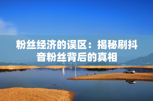 粉丝经济的误区：揭秘刷抖音粉丝背后的真相