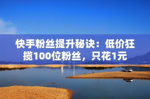 快手粉丝提升秘诀：低价狂揽100位粉丝，只花1元