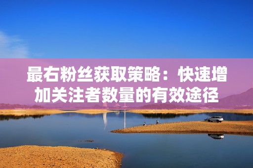 最右粉丝获取策略：快速增加关注者数量的有效途径