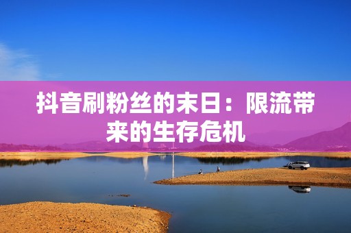 抖音刷粉丝的末日：限流带来的生存危机