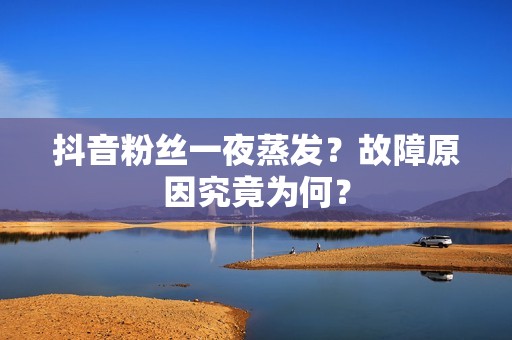 抖音粉丝一夜蒸发？故障原因究竟为何？