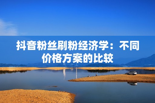 抖音粉丝刷粉经济学：不同价格方案的比较