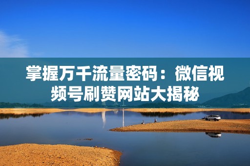 掌握万千流量密码：微信视频号刷赞网站大揭秘