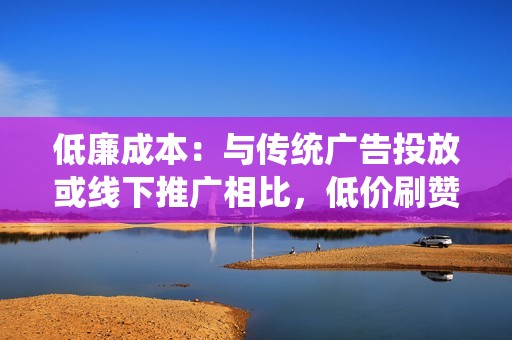 低廉成本：与传统广告投放或线下推广相比，低价刷赞网站的成本非常低，十分适合预算有限的用户。