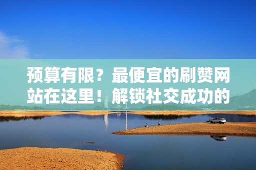 预算有限？最便宜的刷赞网站在这里！解锁社交成功的新途径