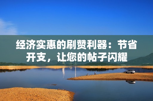 经济实惠的刷赞利器：节省开支，让您的帖子闪耀