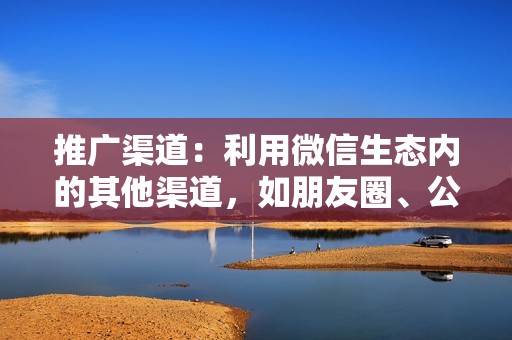 推广渠道：利用微信生态内的其他渠道，如朋友圈、公众号等，进行视频推广。