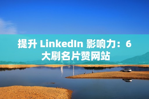 提升 LinkedIn 影响力：6 大刷名片赞网站