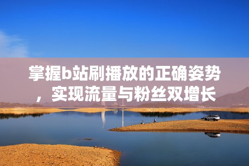 掌握b站刷播放的正确姿势，实现流量与粉丝双增长