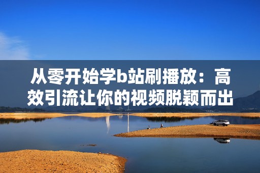 从零开始学b站刷播放：高效引流让你的视频脱颖而出