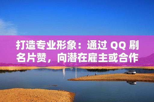 打造专业形象：通过 QQ 刷名片赞，向潜在雇主或合作者展示你的专业性和可靠性