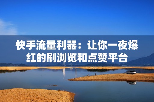 快手流量利器：让你一夜爆红的刷浏览和点赞平台