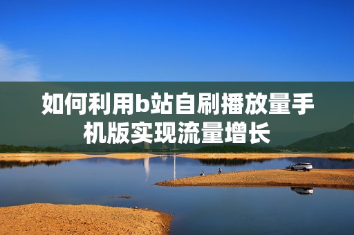 如何利用b站自刷播放量手机版实现流量增长