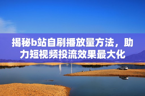 揭秘b站自刷播放量方法，助力短视频投流效果最大化