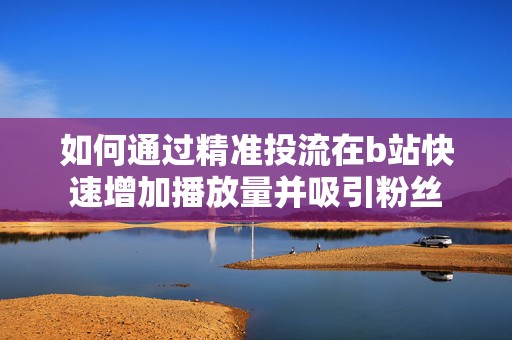 如何通过精准投流在b站快速增加播放量并吸引粉丝