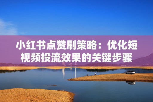 小红书点赞刷策略：优化短视频投流效果的关键步骤