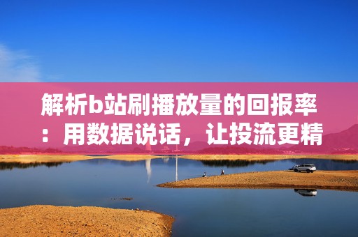 解析b站刷播放量的回报率：用数据说话，让投流更精准有效